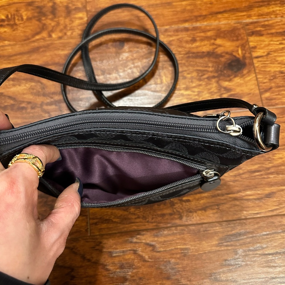 Coach Gunmetal Grey Signature Shoulder Bag, EUC - Picture 3 of 11